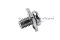 [E] น็อตยึดสายไฟ สแตนเลสชุบนิกเกิ้ล M5x8 mm พร้อมแหวนทรงสี่เหลี่ยม ขนาด 10x10 mm